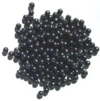 200 4mm Round Gunmetal Glass Beads